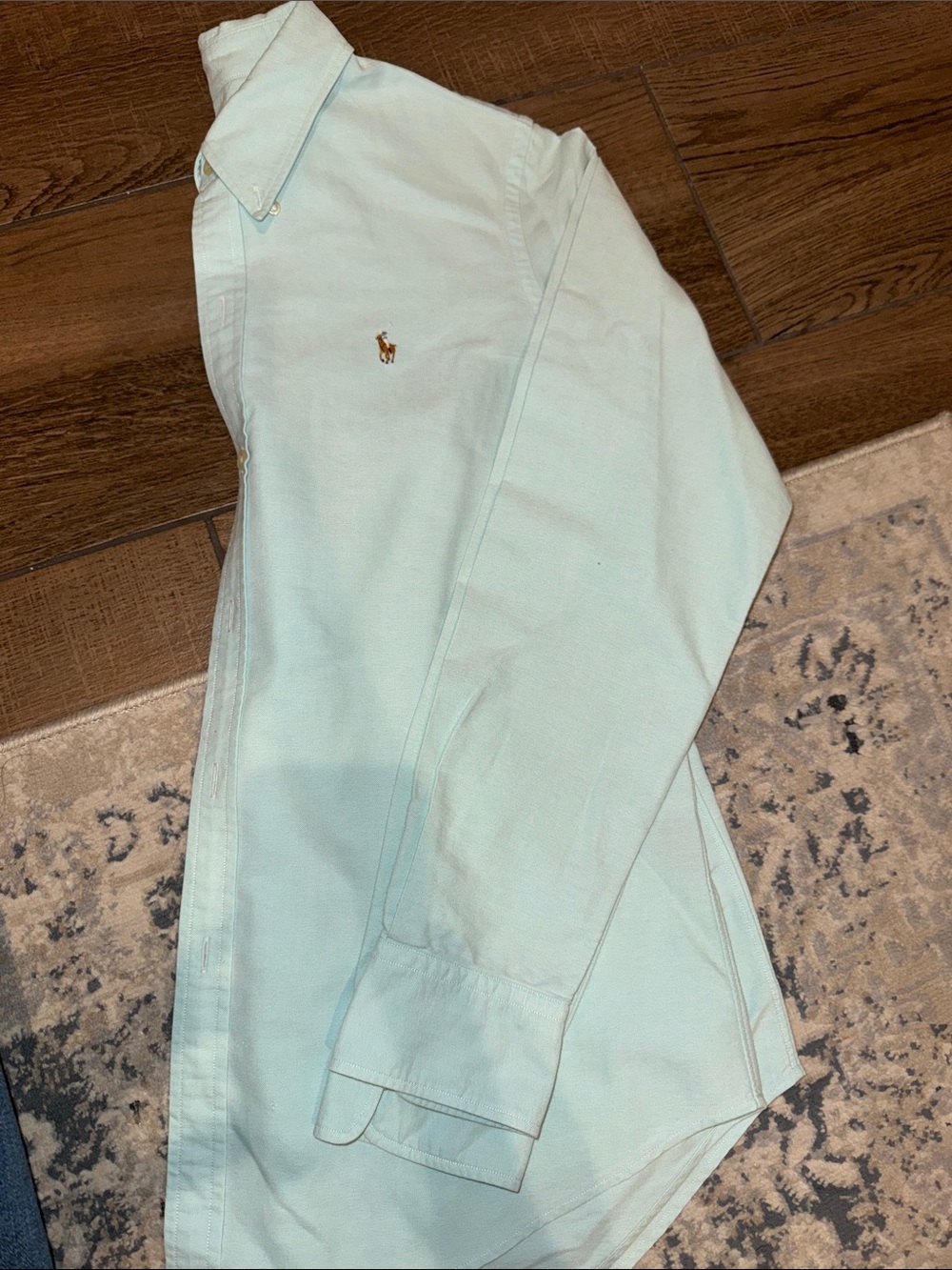 Ralph Lauren Light Blue turquoise slim fit Button-Down Oxford Shirt